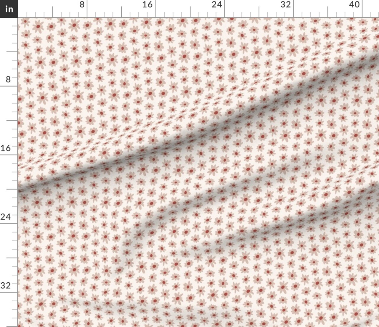 Spring Boho Cottagecore Bohemian Baby Nursery Boho Floral Girly Tween Farmhouse Rustic Simple Small Scale 90S Nineties Y2K Teen Beige Eclectic Custom Printed Fabric by Spoonflower Various Fabrics by the Yard or Fat Quarter